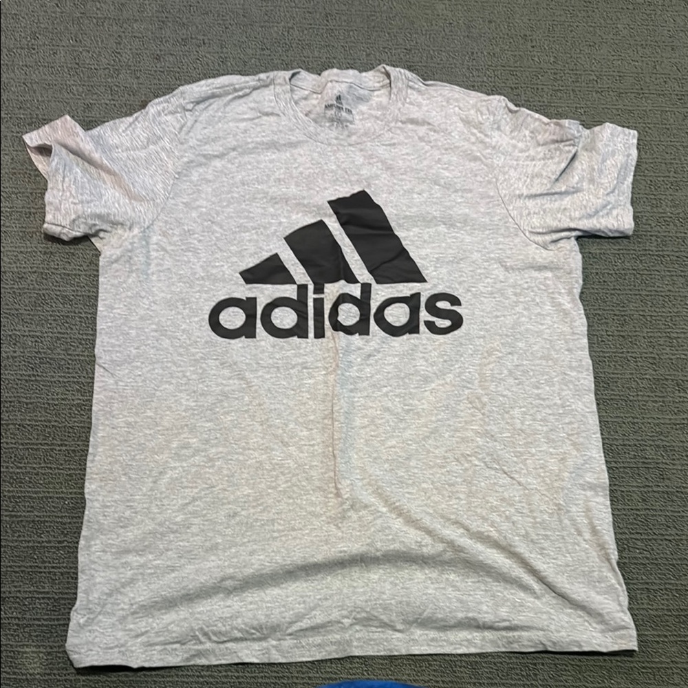Adidas Gray and Black Short Sleeve Tee